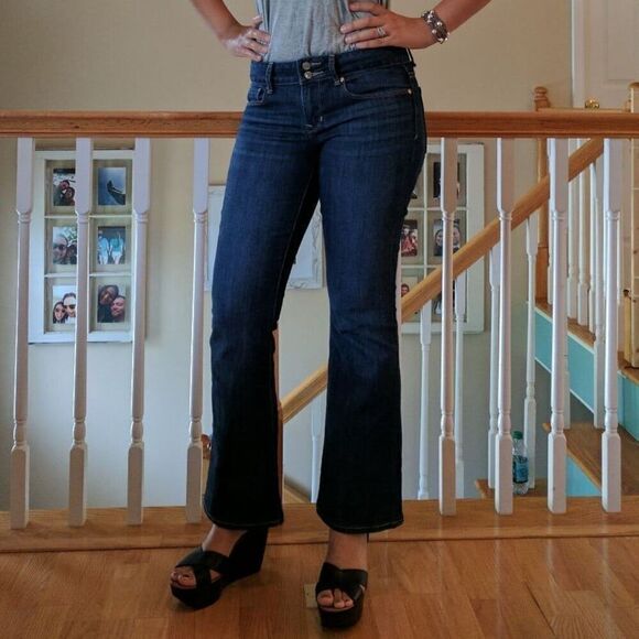 Vintage Y2K GAP Perfect Boot Blue Denim Flare Jeans 5 Pockets Women's Size 27/4a - Picture 4 of 4